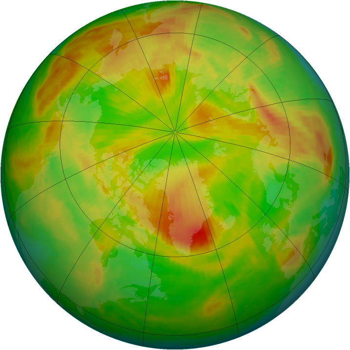 Arctic ozone map for 19 May 1999